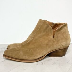Franco Sarto Shellson Tan Suede Bootie 8 1/2